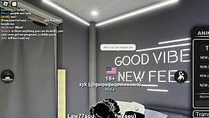 Cute little 18+ kitty slut gets fucked roughly on a roblox condo