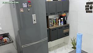 look at this latina employee's tight ass in shorts, i got so horny