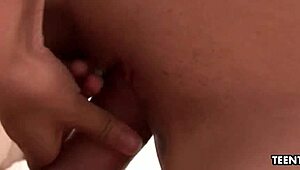 Hot babe gets her wet pussy plowed down hard!