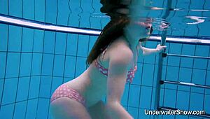 Sexy Girl Shows Young Body Underwater