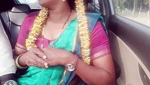 indian car sex housewife with husband's father long drive for fucking telugu dirty talks 😈