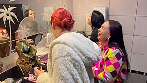 wow, this bar has panties hanging from the ceiling 😏