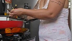 pregnant woman showing off her body in public