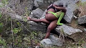 ⭐️I Seduced The Tourist Guard And Fucked Him On The Rock!