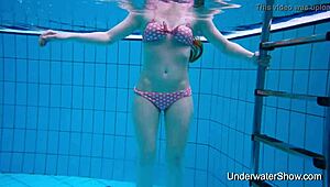 Sexy Girl Shows Young Body Underwater