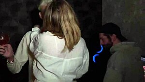 Fucked my friend's busty girlfriend hard at the house party and made her squirt.