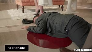 Milfy busty blonde milf casca akashova drains every drop of studs cock