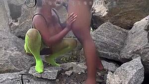 ⭐️I Seduced The Tourist Guard And Fucked Him On The Rock!