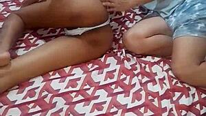 amateurs fat latina and lesbian neighbor arrive at my house for real sex, she fucks me good pt1