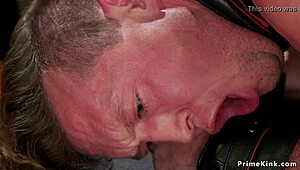 Sexy girlfriend passionately anal fists her horny boyfriend in intense bdsm session