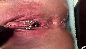 Woman Rubs Pierced Area With Gloves And Experiences Strong Urination