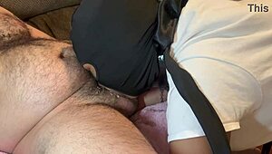 The ebony pig gets a puking facefuck before diving into deep filthy rimming