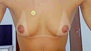 Tanned Stepsister Sits on My Cock Really Hot!