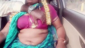 indian car sex housewife with husband's father long drive for fucking telugu dirty talks 😈