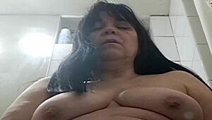 the wife, feeling like a slut, starts masturbating in the bathroom for the first time