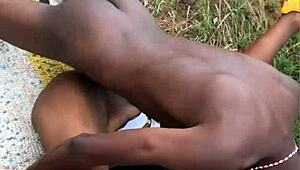 Watch This Ebony Cheerleader In An Exciting Homemade Amateur Performance