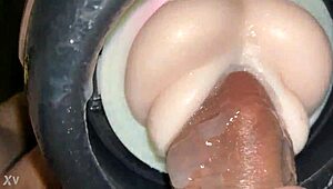 Fleshlight cum overload close-up creampie