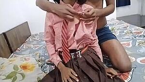 Watch the indian schoolgirl's first rough fuck after class!