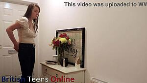 Naughty college student getting spanked?