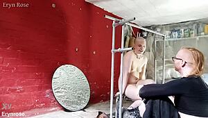 Bound In Metal Begging To Cum