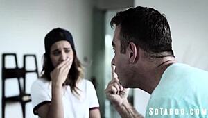 Ignorant Guy Tries Converting Lesbian Stepsis Straight - Uma Jade