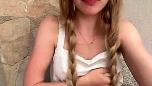 My stepdad leaves me outside the house and i wait for him very horny in the front yard