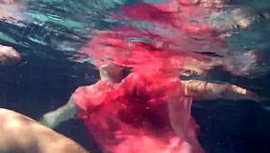 Lilia Mihalkova and Natalia Kupalka underwater lesbians