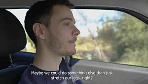 Horny Teen 18+ Sucked And Swallowed Me On Our Road Trip - Amateur Pov