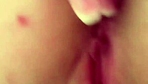 Russian brunette with dirty talk and sexual fantasies masturbates ass rubs small 18+ tits double fingering pussy and ass