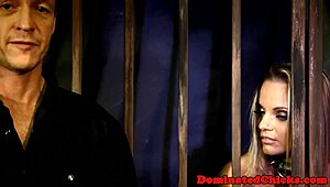 Petite slave takes big cock in dungeon