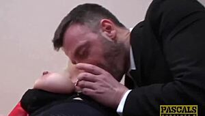 Summer Ray smashed by master in garage