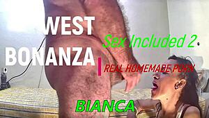 Bianca's suck one - cum in mouth swallow