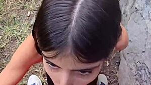 i went to the forest with karol smith and we came all over her, it was so public and slutty