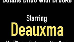 two cougars getting drilled by a big dildo from deauxma