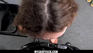 i pulled my big cock out and that teen shoplifter sucked it deep in the mall