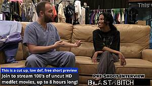 Yesenia Yousos spreads in latex gloves for pov hospital scene