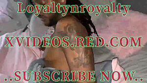 Ebony Woman Strokes Cock