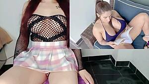 Busty big-ass babe gets hard pounding and swallows cum.