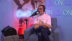 Busty Latina Shoves Towel in Vagina