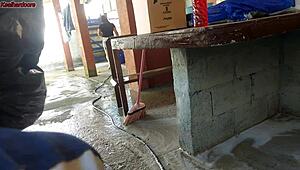 My wife left, and the hot short maid grabbed my cock and slid it inside her right in the living room?