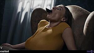 Josephine Jackson becomes horny lesbian from alien parasite.