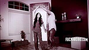 His fembot experiences human emotions during submission