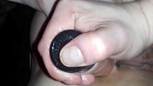 This sexy brunette amateur is exploring wild anal fun with toys in her homemade setup