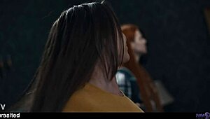 Josephine Jackson becomes horny lesbian from alien parasite.