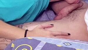 She intensely performs deepthroat on big cock and rides until completely filled with cum in passionate session