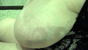 chubby milf shows off her hairy pussy and big ass