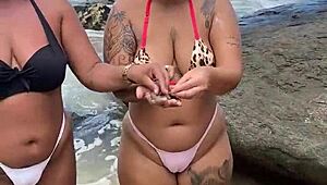 Hairy Amateur Lesbians Fucking Each Other. On The African Beach In Group Orgy.