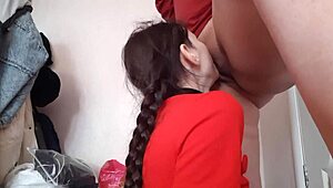 Teacher seduces student with pussy in mouth, licking and fucking passionately