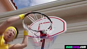 Step moms training school basketball stepsons in exciting ways