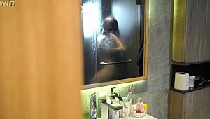 Stepmom invites me to shower for rough fun